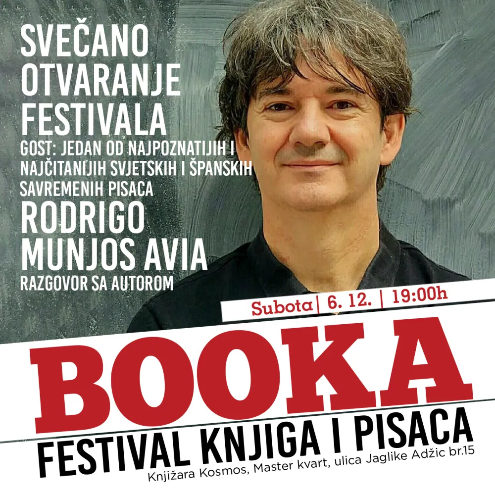 PLAKAT PRVE VEĆERI FESTIVALA BOOK-a