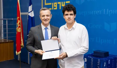 Pavle Bojović najbolji student Ma&scaron;inskog fakulteta: Prosjek 10 mu donio nagradu UCG