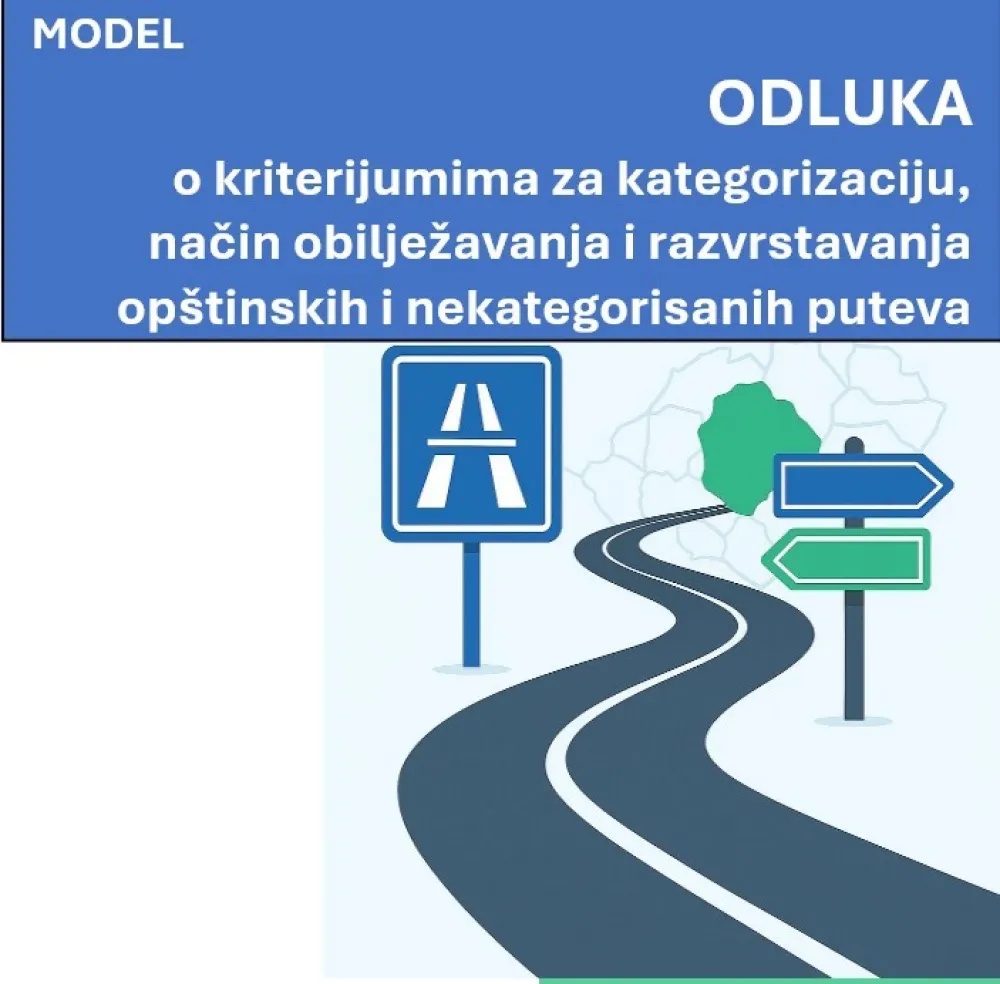 ZOCG pripremila model odluke za kategorizaciju op&scaron;tinskih puteva