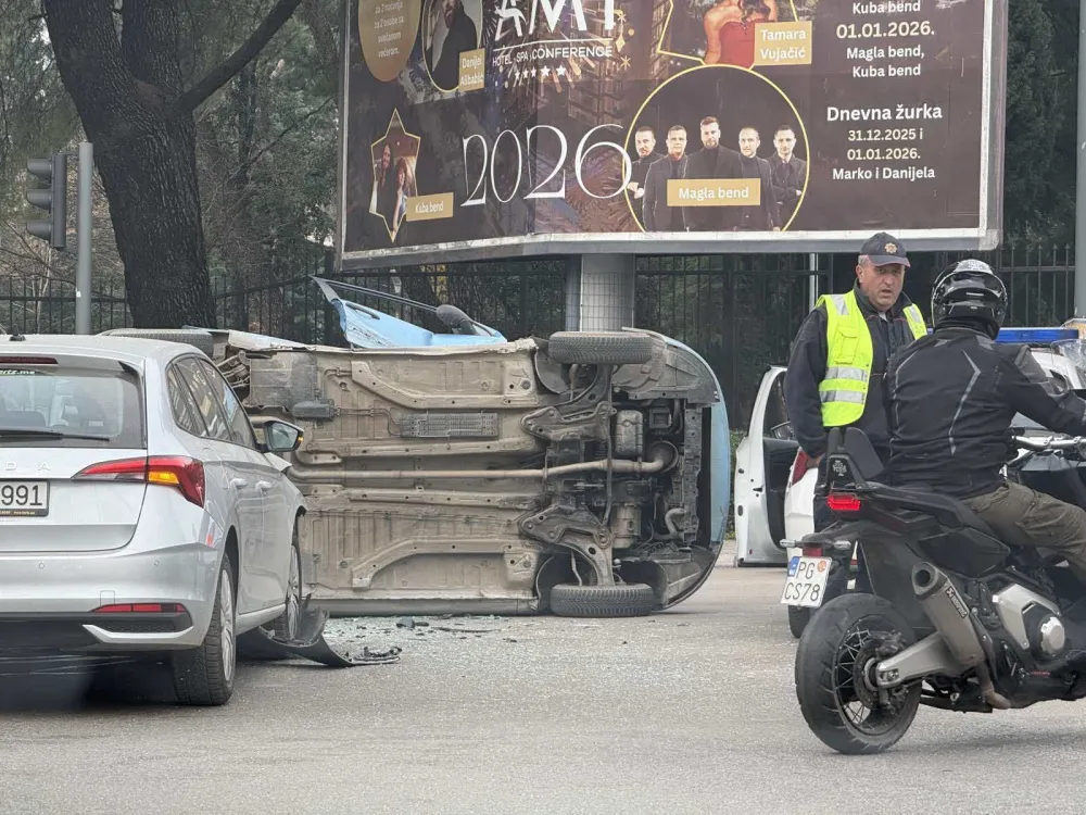 Udes u Podgorici, tri osobe povrijeđene