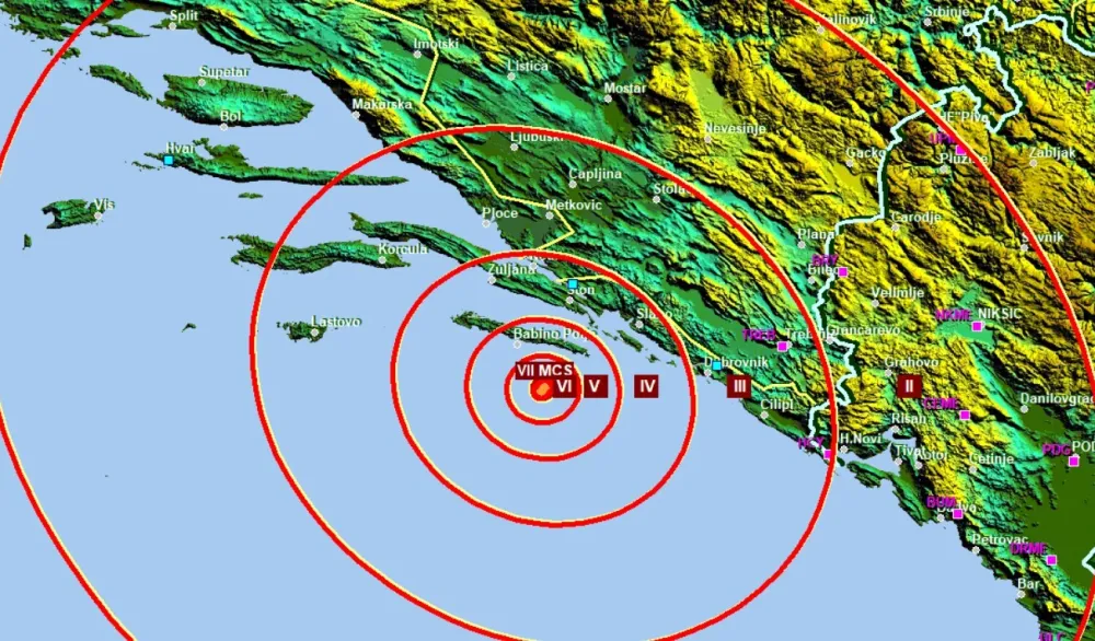 Zemljotres u Hrvatskoj, osjetio se i u Crnoj Gori