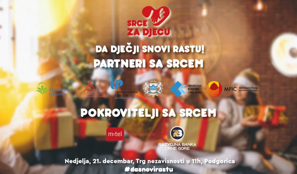 Velika humanitarna manifestacija "Srce za djecu 2025": Glavni grad, sportisti, umjetnici, privrednici u jednoj misiji
