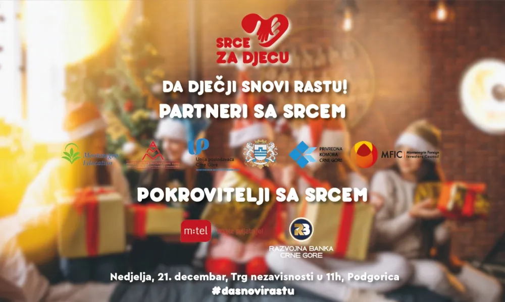 Velika humanitarna manifestacija "Srce za djecu 2025": Glavni grad, sportisti, umjetnici, privrednici u jednoj misiji