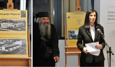 Otvaranje izložbe posvećene Andriji Marku&scaron;u: inok Simeon i dekanka Perović