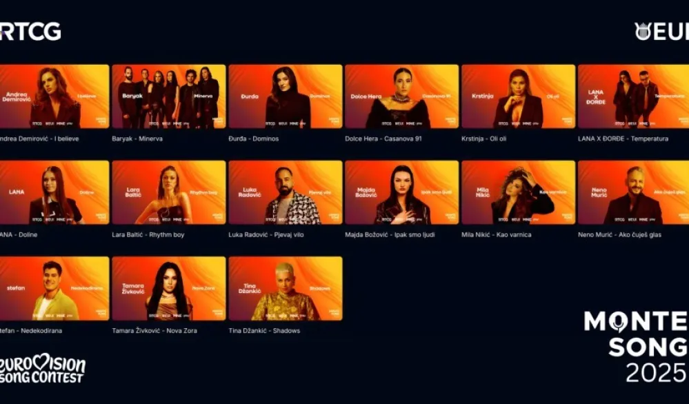 Večeras finale Montesonga, 15 pjesama u trci za Eurosong