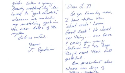 (FOTO) Objavljeno Epstinovo pismo: "Predsjednik dijeli na&scaron;u ljubav prema mladim djevojkama"