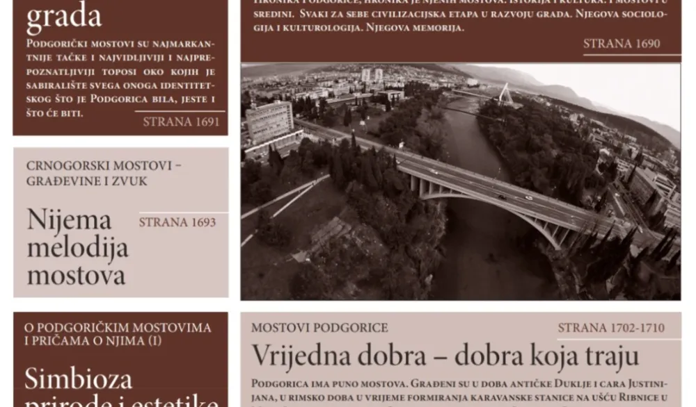 Novi broj časopisa Komuna posvećen mostovima u Podgorici