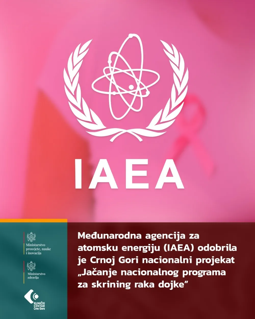 Crnoj Gori odobren projekat "Jačanje nacionalnog programa za skrining raka dojke"