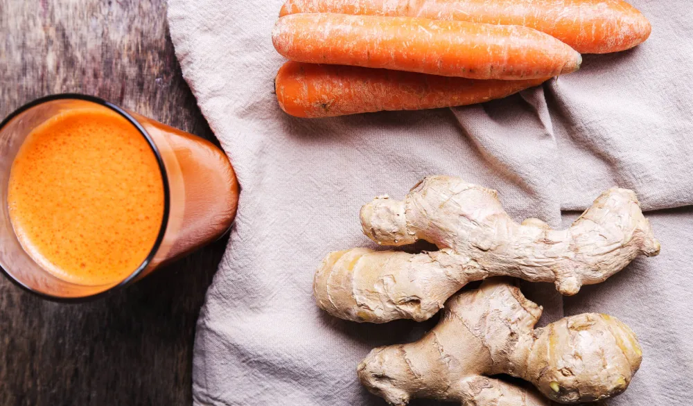 Prirodni sok od mrkve i đumbira