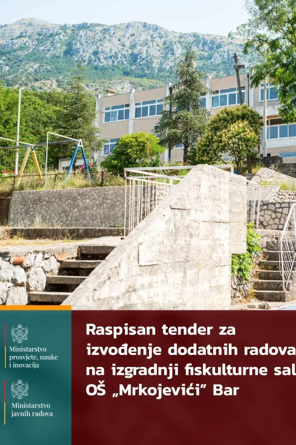Raspisan tender za izgradnju fiskulturne sale O&Scaron; "Mrkojevići" Bar