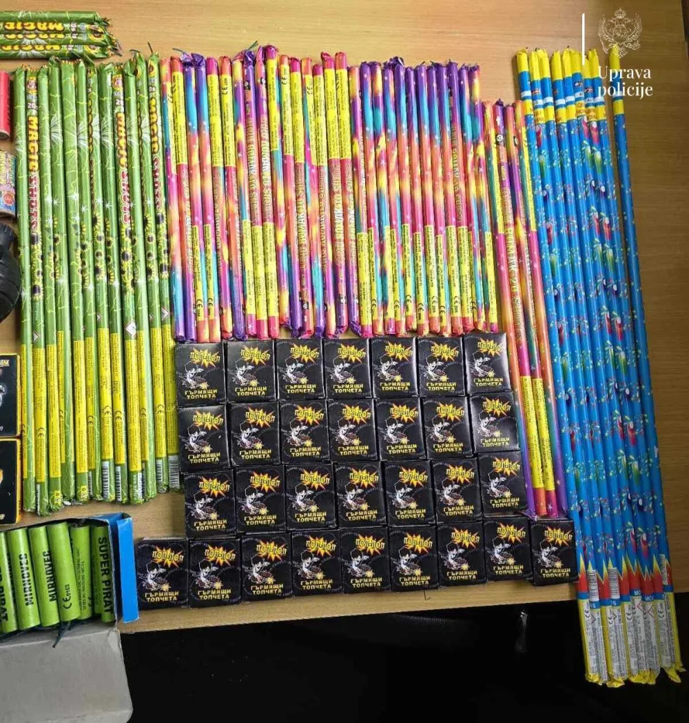 U Bijelom Polju i Beranama oduzeto 5.334 komada pirotehničkih sredstava