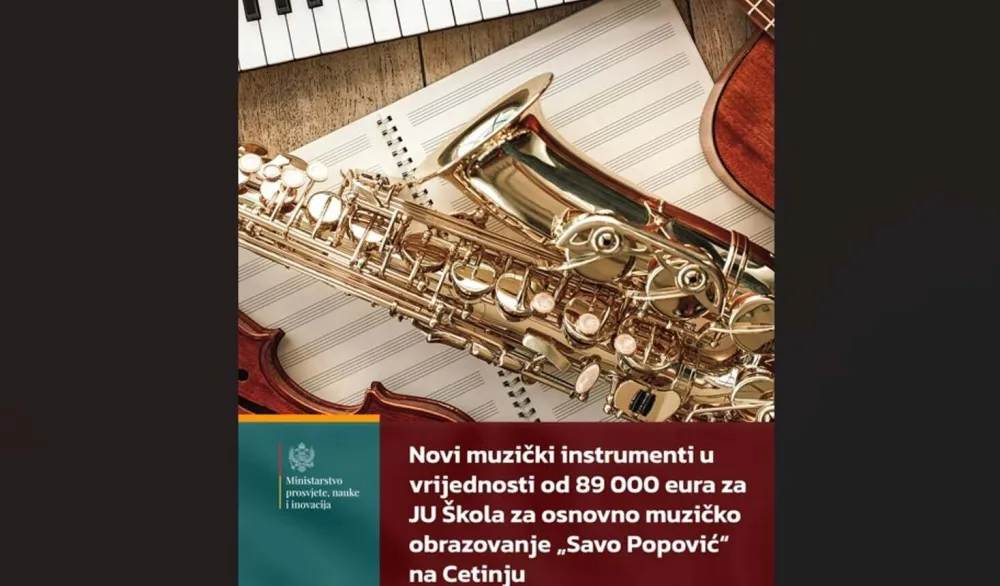 MPNI obezbijedilo sredstva za nabavku instrumenata za muzičku &scaron;kolu sa Cetinja