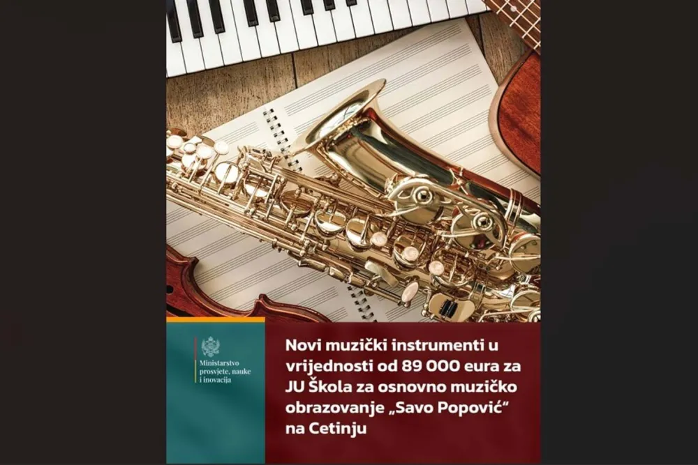 MPNI obezbijedilo sredstva za nabavku instrumenata za muzičku &scaron;kolu sa Cetinja
