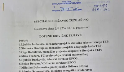 URA: Dopunjena&nbsp;prijava, funkcioneri EPCG sa umi&scaron;ljajem ugrozili građane