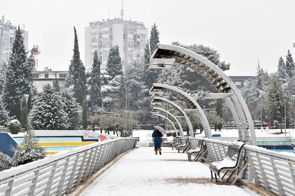 Snijeg u Podgorici, na sjeveru do -14