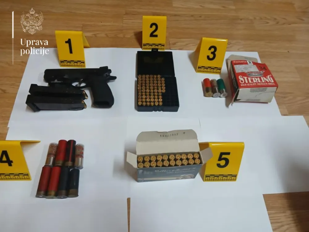 Dvije osobe uhap&scaron;ene u Baru, oduzeto oružje i municija