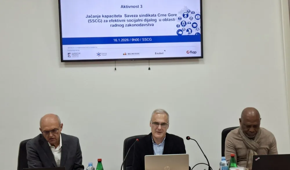Savez sindikata Crne Gore jača kapacitete za socijalni dijalog uz podr&scaron;ku EU