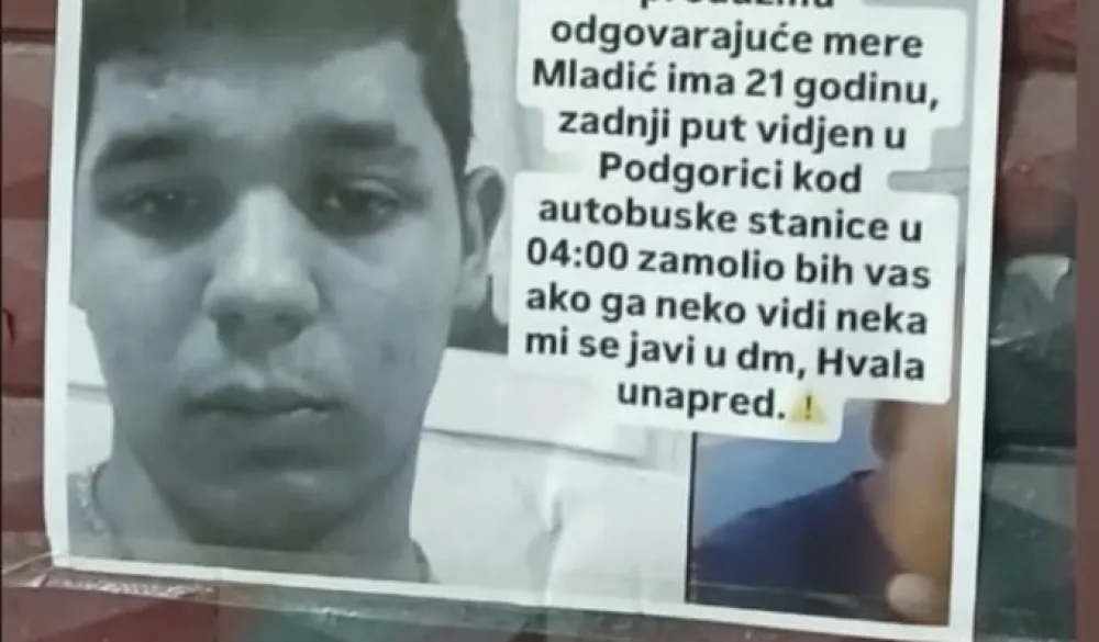 Pronađen mladić iz Tivta za kojim se tragalo