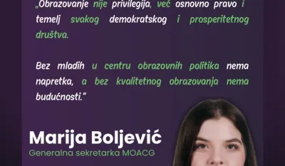 Boljević: Obrazovanje mora osnaživati mlade i prepoznavati njihov potencijal