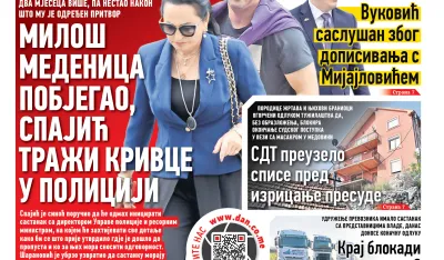 Naslovna strana "Dana" za 29.&nbsp;januar 2026