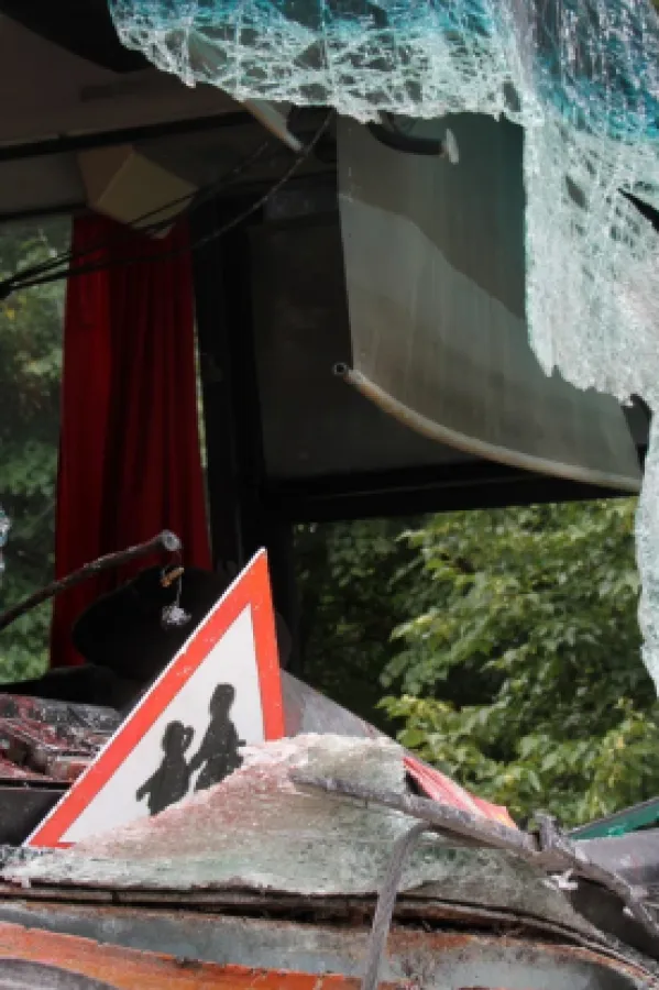 Autobuska nesreća, ilustracija