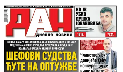 Naslovnica Dana za 2,. februar