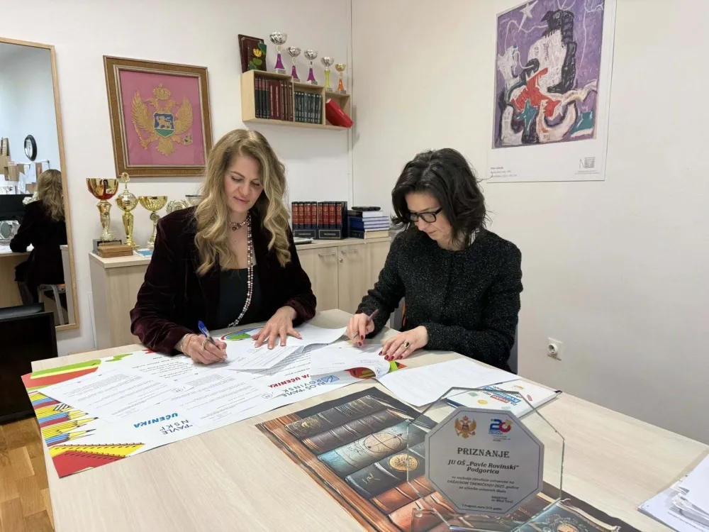 Centar za prava djeteta Crne Gore i O&Scaron; &bdquo;Pavle Rovinski&ldquo; potpisali memorandum o saradnji