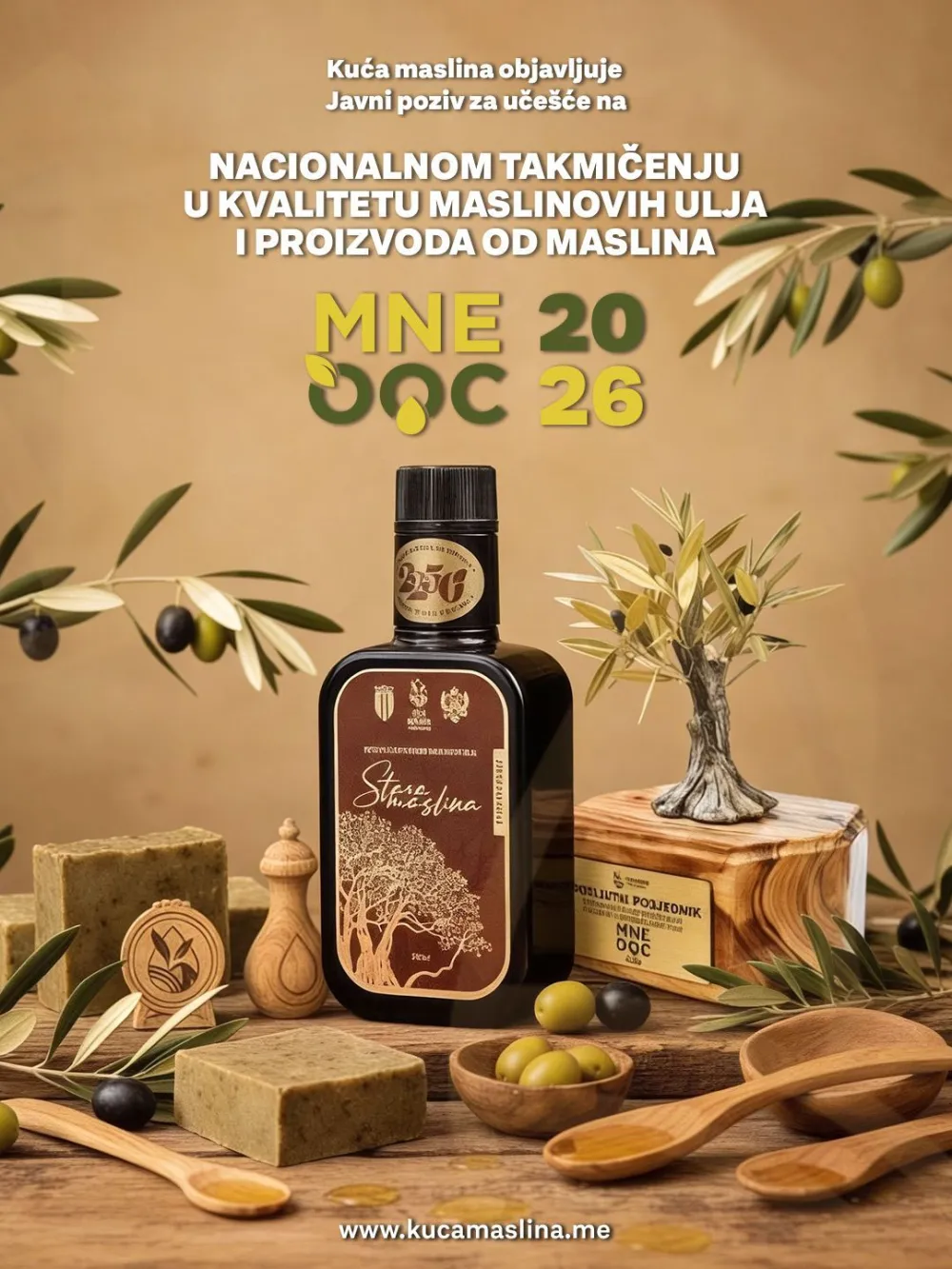 Nacionalno takmičenje u kvalitetu maslinovog ulja i proizvoda od maslina - MNEOOC 2026