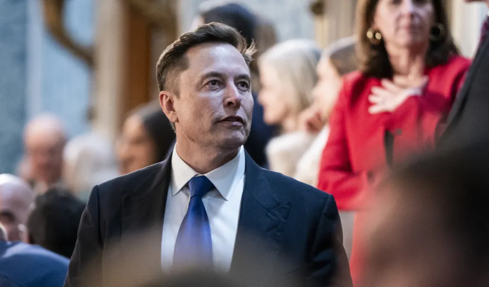 Ilon Mask na večeri u Va&scaron;ingtomnu 2025. godine