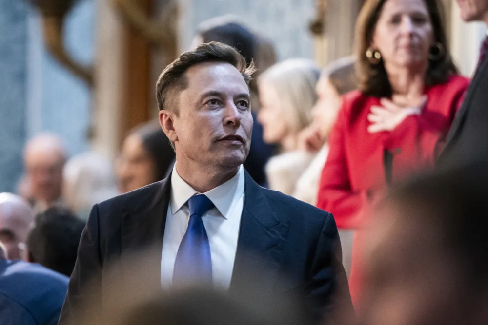 Ilon Mask na večeri u Va&scaron;ingtomnu 2025. godine