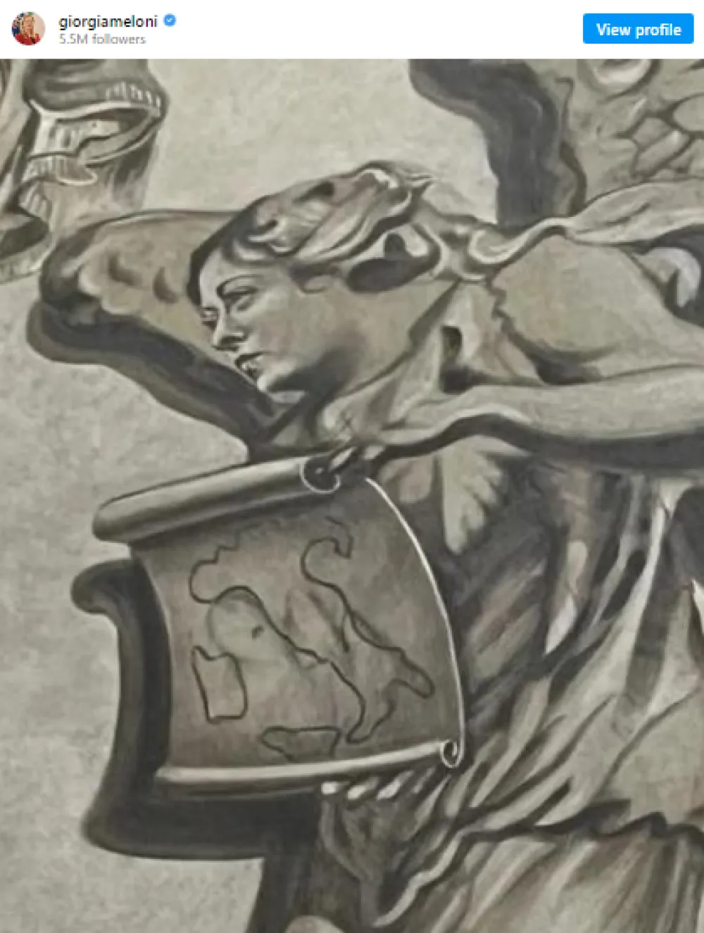 Restaurirani anđeo sa licem Đorđe Meloni uklonjen sa zidne slike u crkvi u Rimu