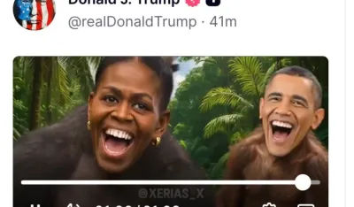 Tramp objavio rasistički AI video o Baraku i Mi&scaron;el Obami