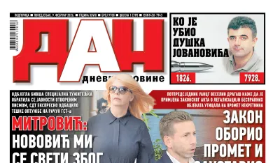 Naslovnica Dana z a9. februar