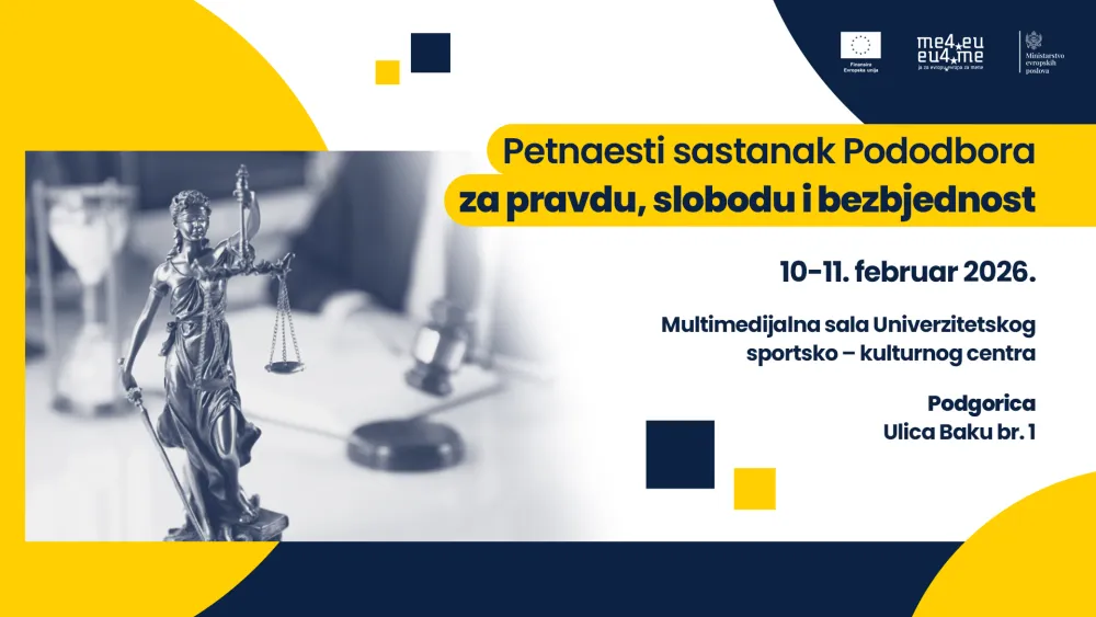 U utorak i srijedu sastanak Pododbora za pravdu, slobodu i bezbjednost, otvaraju ga Gorčević i Satler