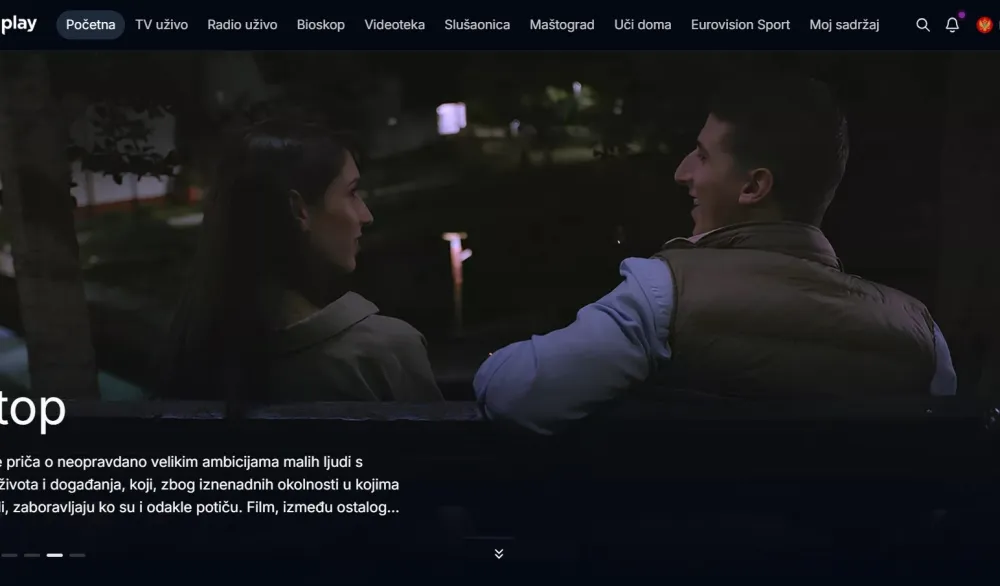 Platforma Javnog medijskog servisa Crne Gore - MNE Play 