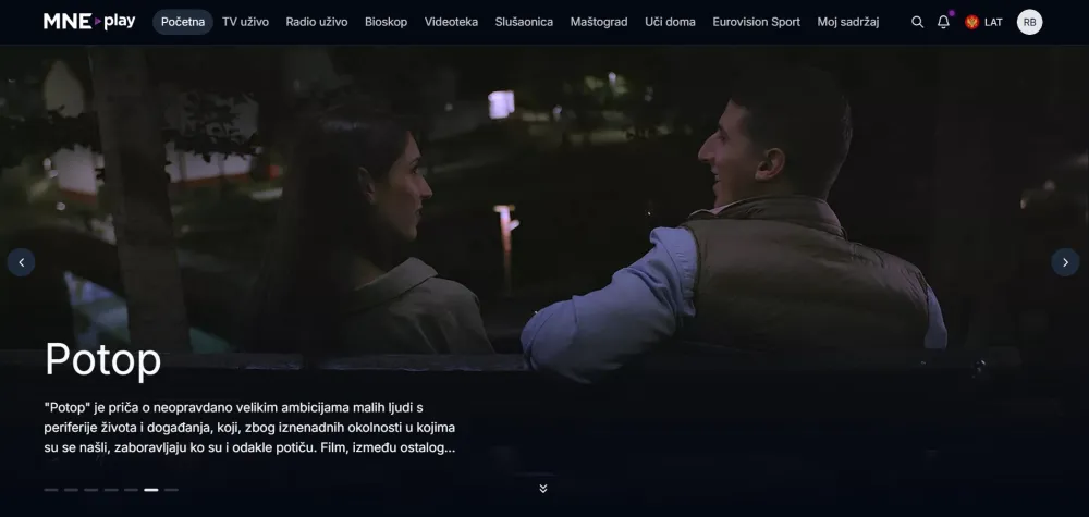 Platforma Javnog medijskog servisa Crne Gore - MNE Play 