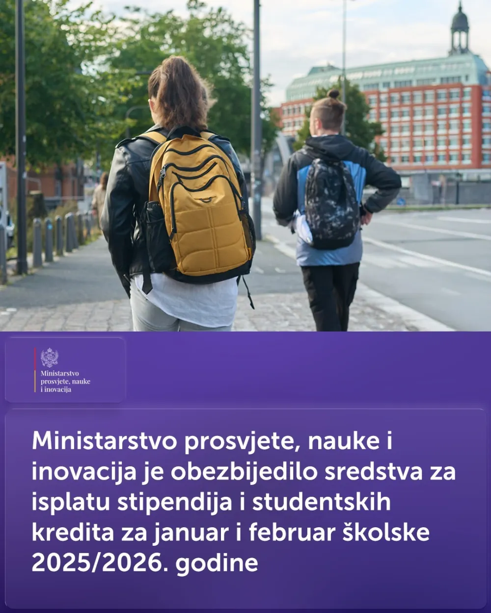 MPNI: Za stipendije i studentske kredite vi&scaron;e od milion i po eura