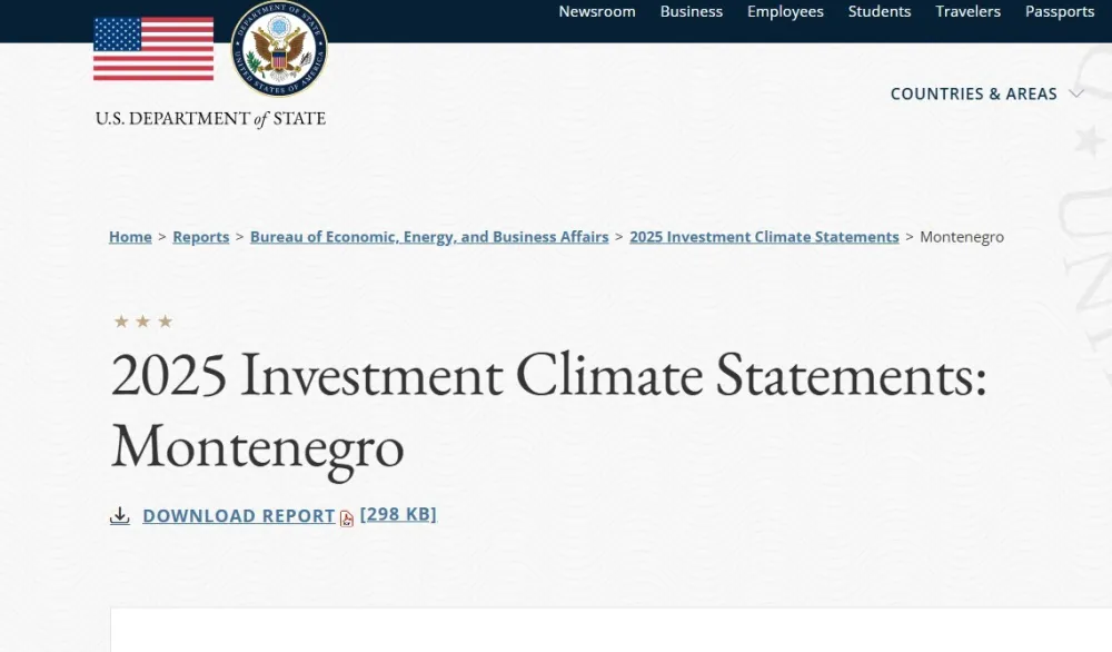 Va&scaron;ington "mjeri" Podgoricu pred veliki ekonomski dogovor