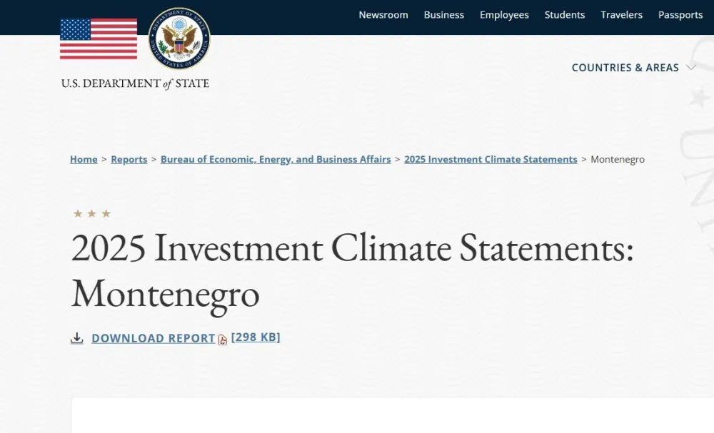 Va&scaron;ington "mjeri" Podgoricu pred veliki ekonomski dogovor