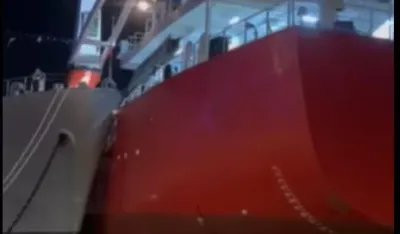 (VIDEO) Incident u Rijeci: Teretnjak udario u slavni Titov brod