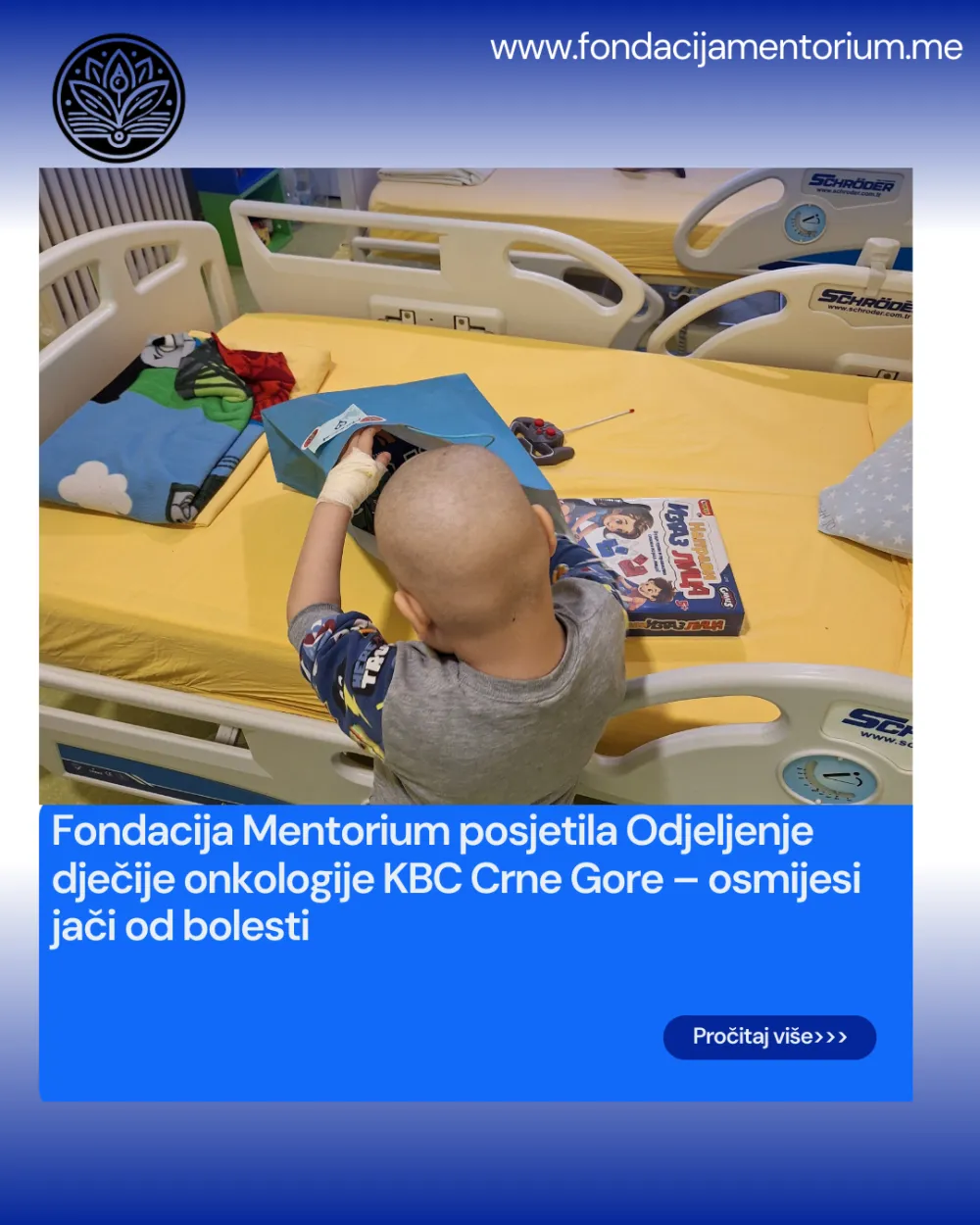 Fondacija Mentorium: Dosljedna briga i prisutnost mogu donijeti promjenu u životima djece na liječenju