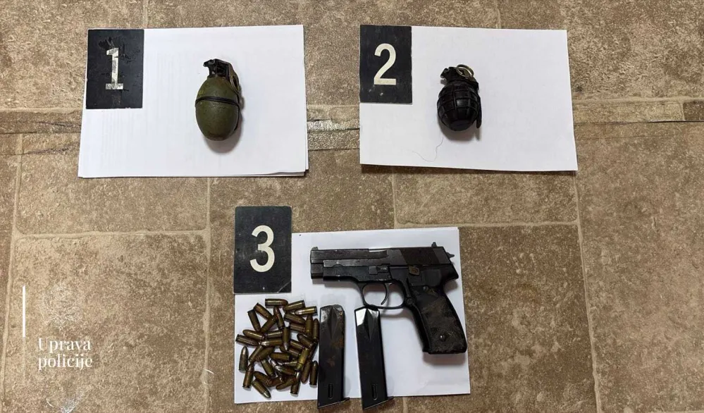Uhap&scaron;ena Ulcinjanka: U kući pronađene bombe i pi&scaron;tolj sa bru&scaron;enim serijskim brojem
