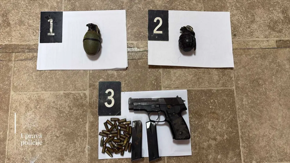Uhap&scaron;ena Ulcinjanka: U kući pronađene bombe i pi&scaron;tolj sa bru&scaron;enim serijskim brojem