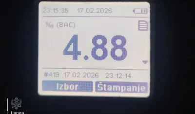 Uhap&scaron;en Nik&scaron;ićanin koji je vozio sa 4,88 promila alkohola u krvi