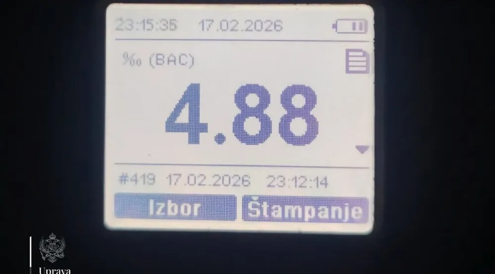 Uhap&scaron;en Nik&scaron;ićanin koji je vozio sa 4,88 promila alkohola u krvi