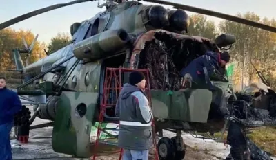 Maloljetnici zapalili ruski helikopter