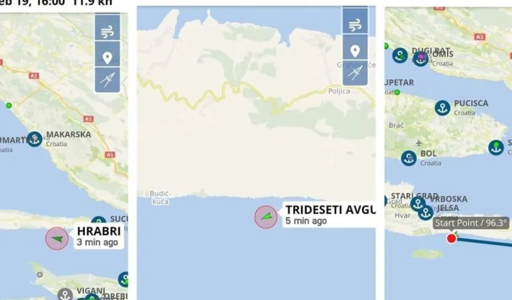 Crnogorski bord u hrvatskim vodam