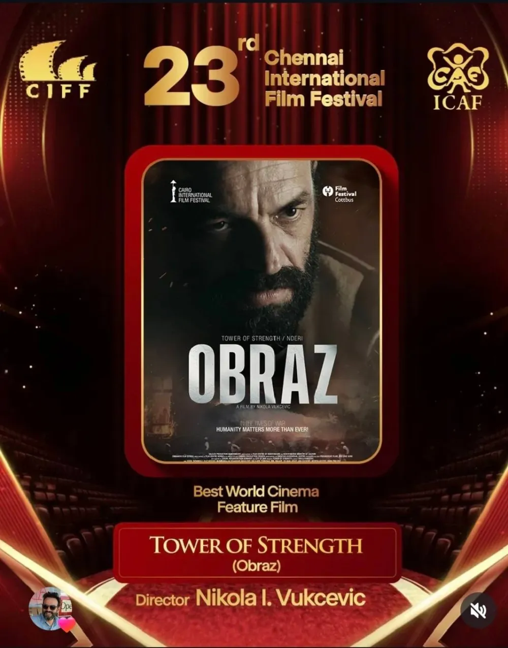 Film "Obraz" ponovo pred publikom u SAD i Indiji, uz nastavak crnogorske turneje