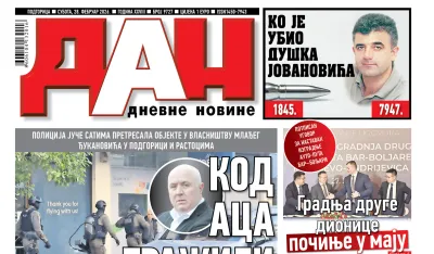 Naslovna strana "Dana" za 28. februar