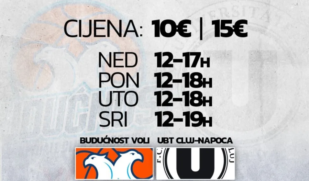 Paket ulaznica za dvomeč protiv Kluža u prodaji od sjutra!